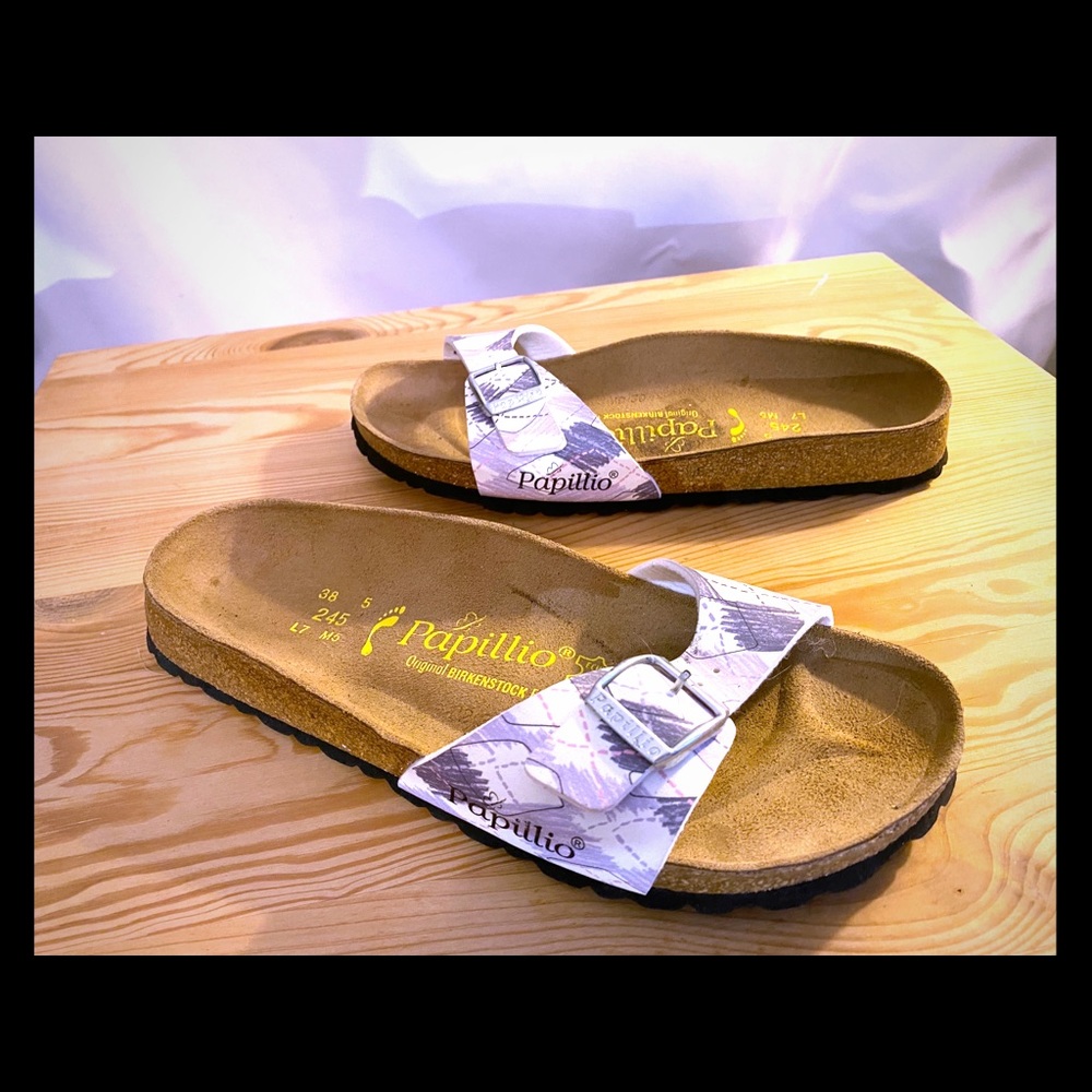 Birkenstock papillo lilac argyle pattern 1 strap